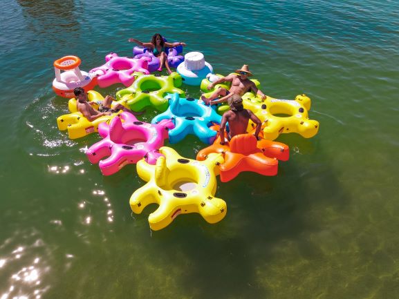 Fluzzle Tube river floats, lake floats, pool floats, floating puzzles